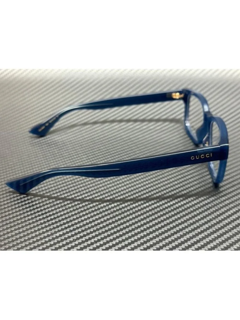 New Gucci Men Blue Transparent Eyeglasses 53-18-145